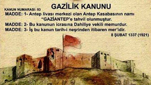 İLÇE MİLLİ EĞİTİM MÜDÜRÜMÜZ SAYIN MEHMET YAĞCI, ANTEP’E GAZİLİK UNVANI VERİLİŞİNİN 97. YILDÖNÜMÜ MÜNASEBETİYLE BİR MESAJ YAYIMLADI
