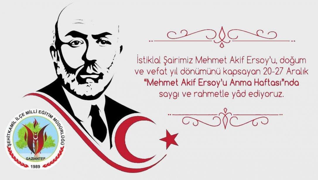 İstiklal Şairimiz Mehmet Akif Ersoy'u Saygıyla ve Rahmetle yâd ediyoruz.