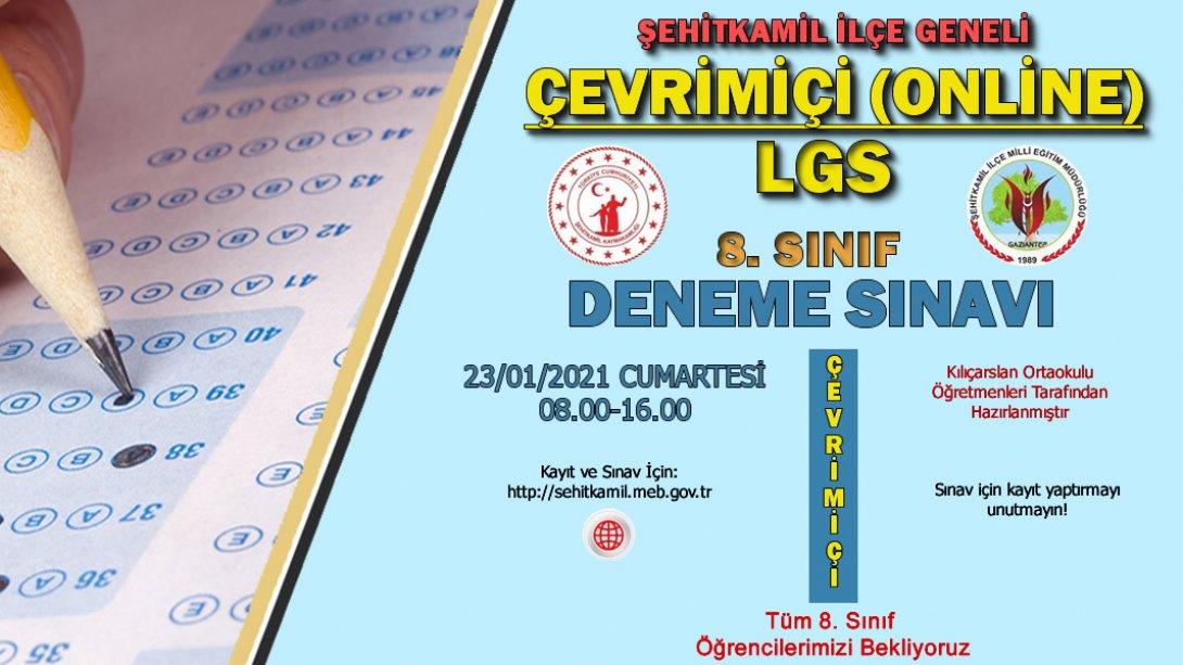 Çevrimiçi 8. Sınıf LGS Deneme Sınavımız 23/01/2021 Cumartesi Günü Gerçekleşecektir
