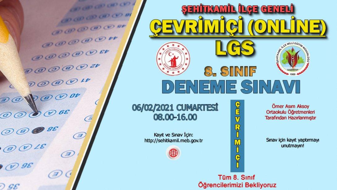 Çevrimiçi 8. Sınıf LGS Deneme Sınavımız 06/02/2021 Cumartesi Günü Gerçekleşecektir